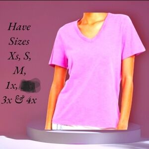 . Violet Universal Thread Chiffon V neck T-shirt
